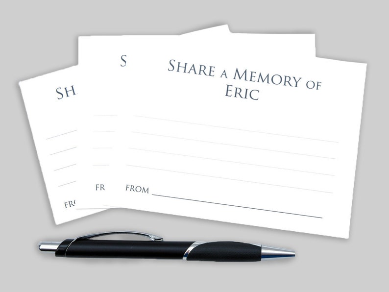 Funeral Share Memory Cards & Frame for Celebration of Life Etsy