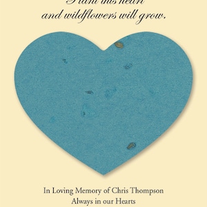 Plantable Wildflower Heart Seed Memorial Cards