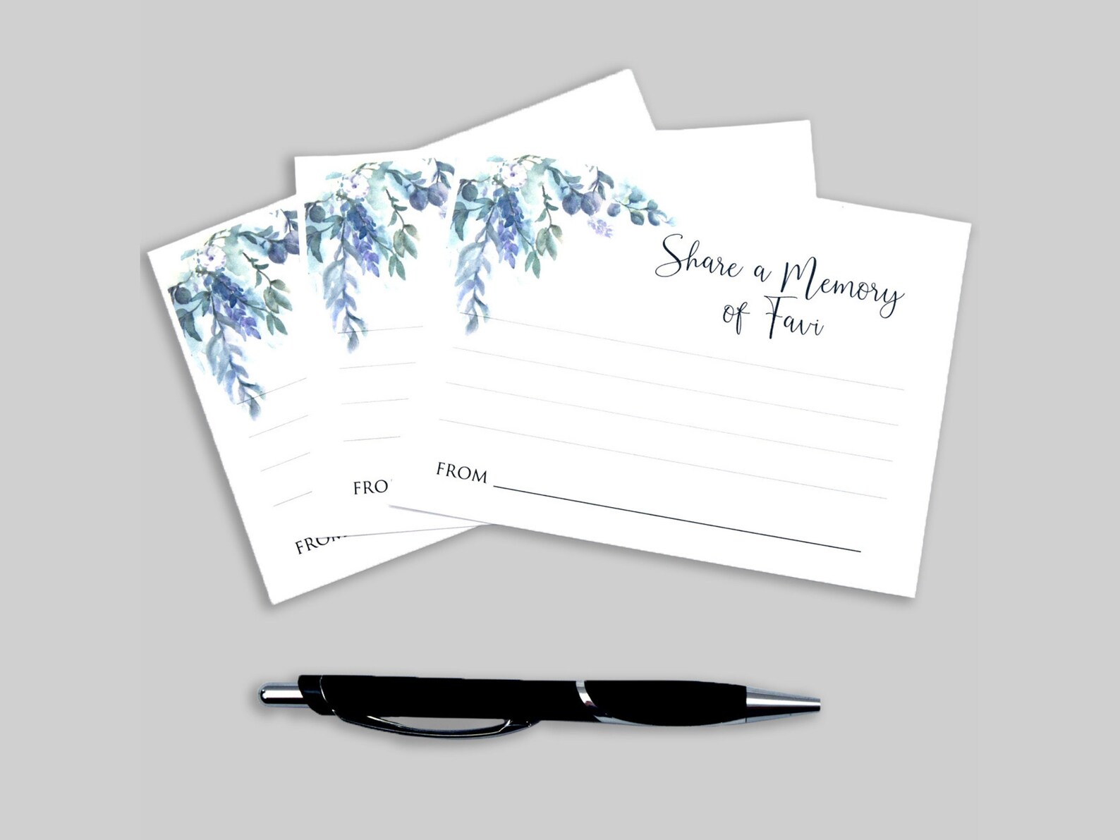 Funeral Share Memory Cards & Frame for Celebration of Life Etsy