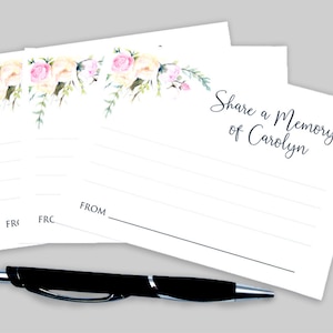 Funeral Share Memory Cards for Celebration of Life, Custom Printed With Your Loved One&#39;s Name – Next Day Shipping