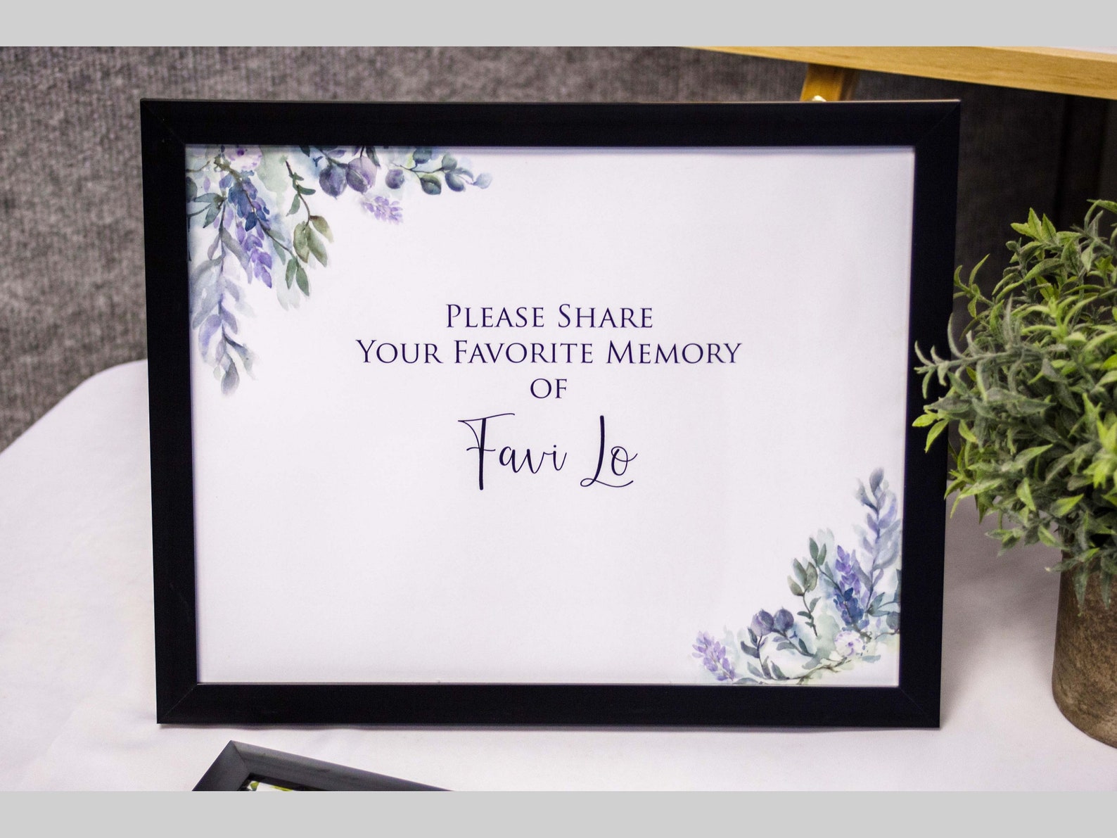 Funeral Share Memory Cards & Frame for Celebration of Life Etsy
