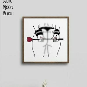 Heart Paddle Cross Stitch Pattern, Paddle, Bum, Spanked, Cross Stitch Pattern, Mature, BDSM (PDF Download)