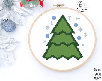 Christmas Tree Cross Stitch Pattern, Christmas, Tree, Cross Stitch Pattern, Xmas, Snowflake (PDF Pattern)