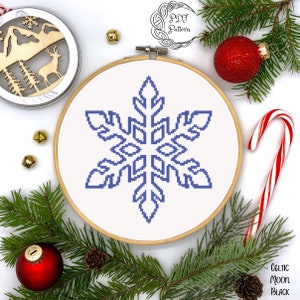 Snowflake Cross Stitch Pattern, Christmas, PDF, Cross Stitch, Pattern, Snowflake, Snow, Flake, Winter, Minimalist