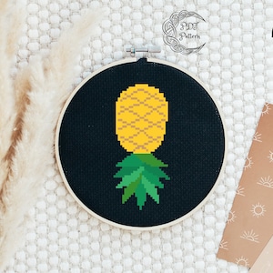 Pineapple Cross Stitch, Pineapple, Cross Stitch Pattern, Digital Item, Modern, Cross Stitch, Pattern, Swinger, Swingers Pineapple, Lifestyle