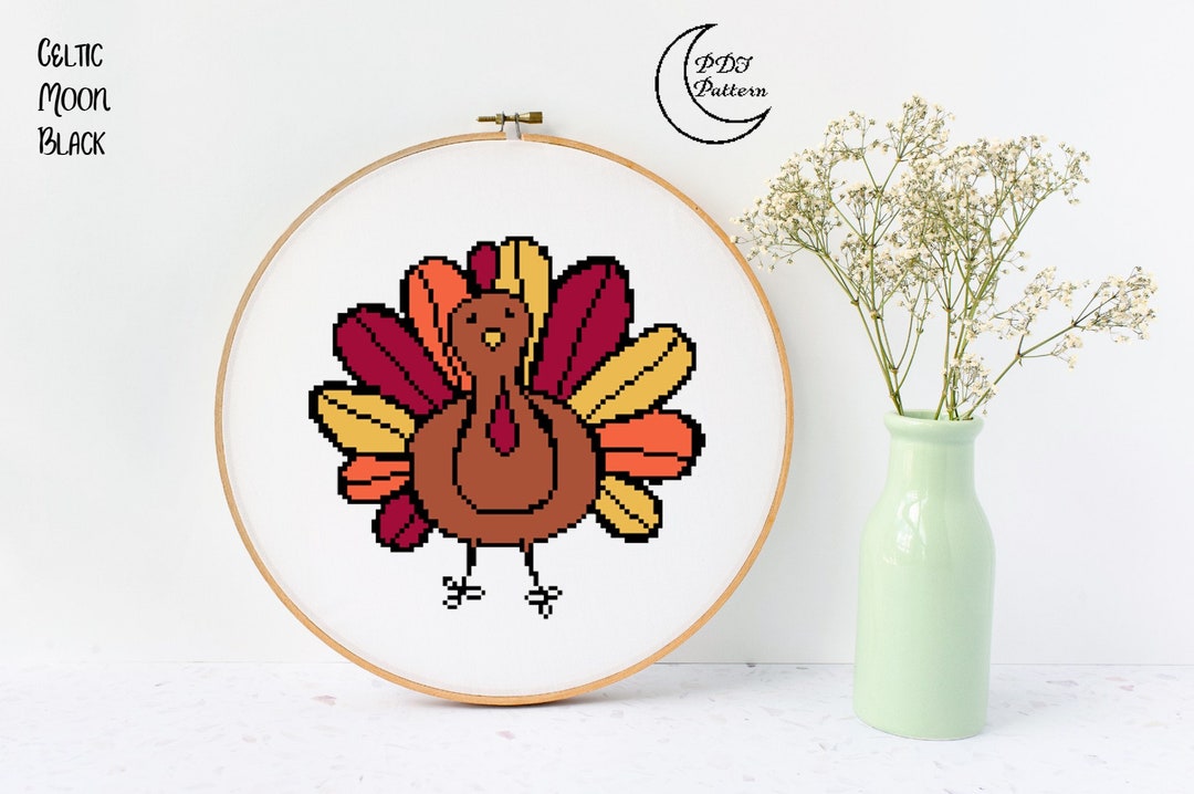Turkey Cross Stitch Pattern, Cross Stitch Pattern, Digital Item