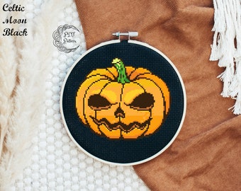 Pumpkin Cross Stitch Pattern, Halloween, Jack O Lantern Cross Stitch Pattern, Cross Stitch, Pattern (PDF Pattern)