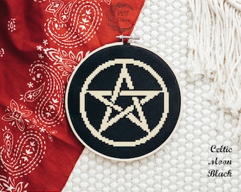 Patrón de punto de cruz de pentagrama, Wiccan New Age (Artículo digital)