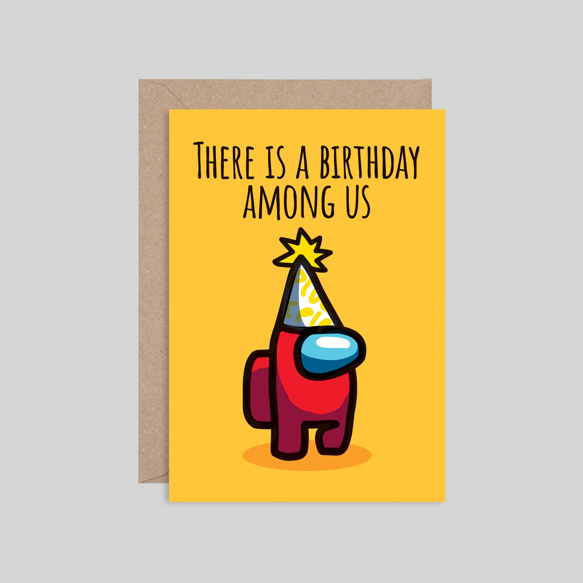 among us birthday cardfunny birthday cardgamingcomputer etsy