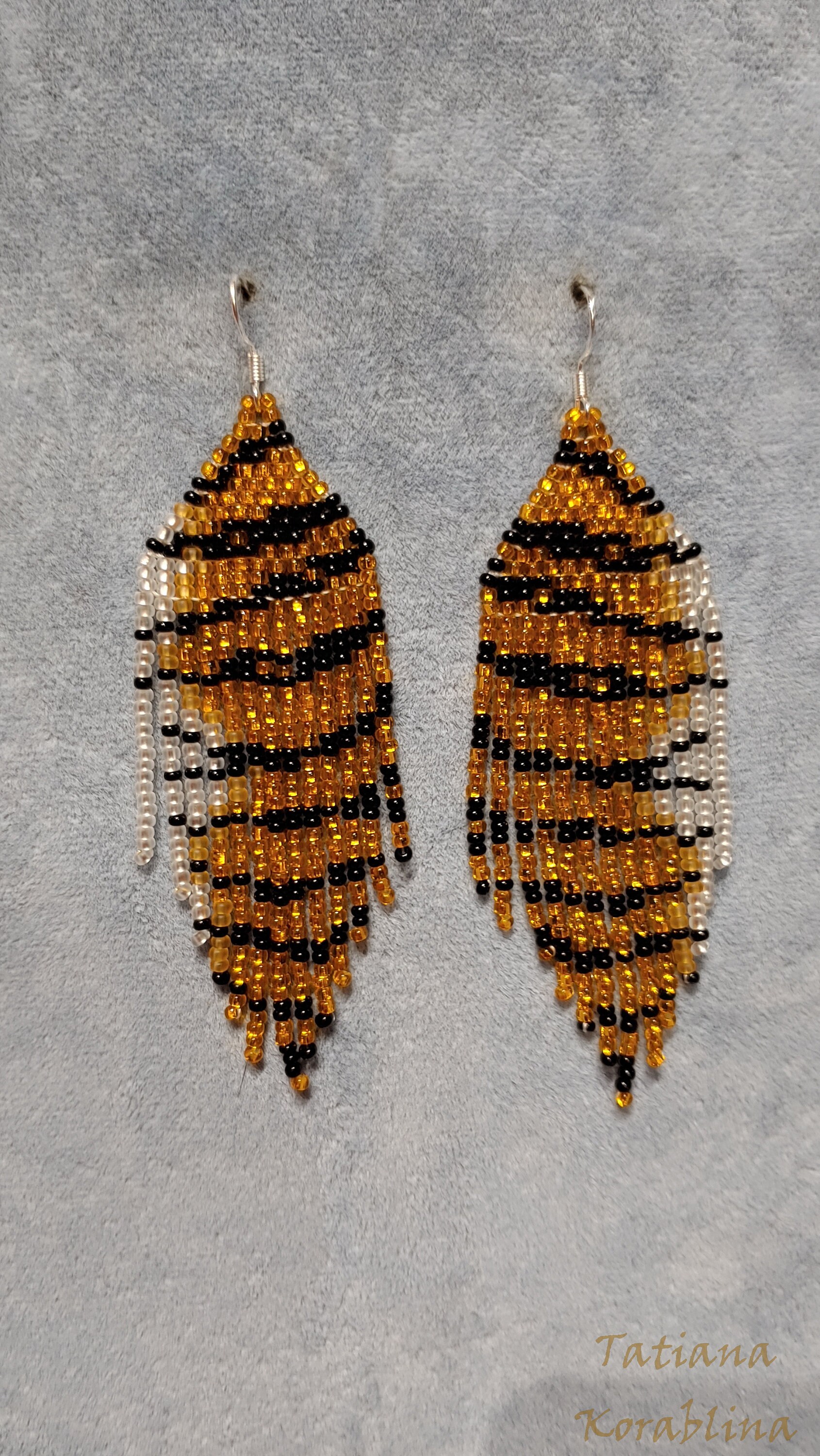 Haley Falling Lines Beaded Fringe Earrings Rainbow – INK+