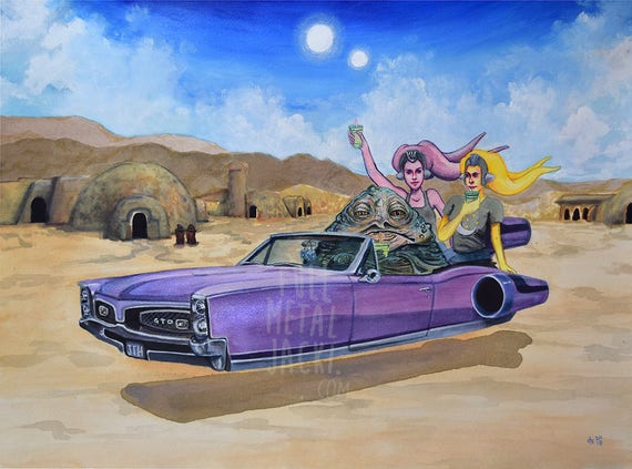 Jabba The Hutt And Twi Lek Girls Riding In A Gto Speeder Etsy