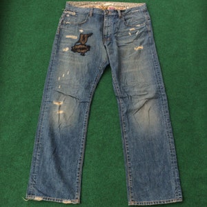Fiberops Denim Jeans Hip Hop Denim Trousers Pants Size 37 Pant Jeans