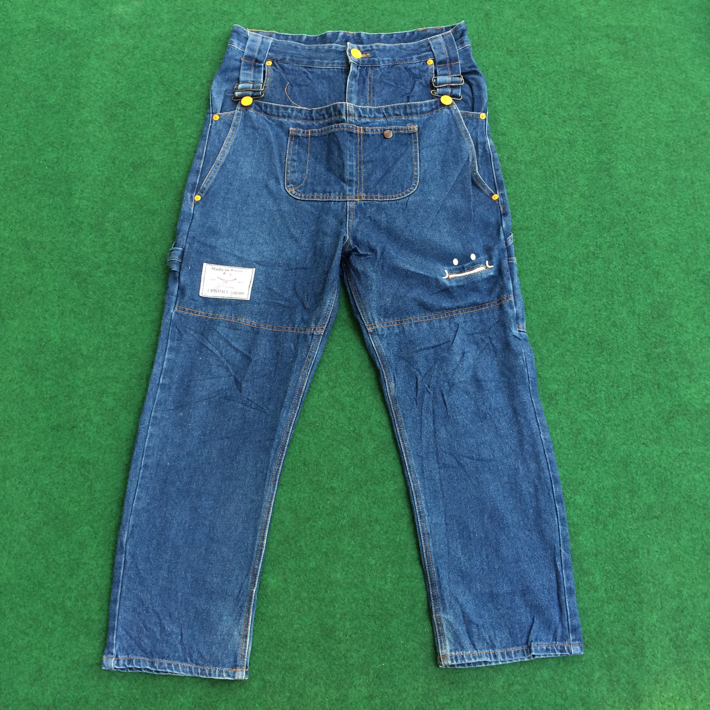 Rare RHP Smile Pocket Style Japan Pants Size 33 Zipper Jeans Pant