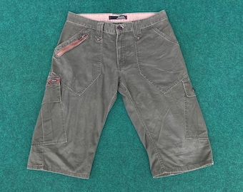 Pantalones cortos cargo tácticos multibolsillos Dominate de estilo vintage, talla 32.