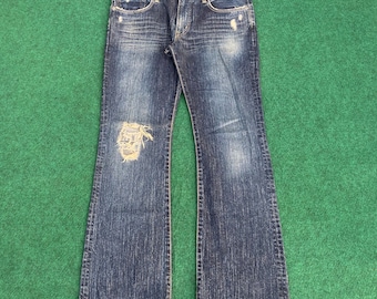 Vintage Edwin 511R Faded Flared Denim Bootcut Sz 35 Jeans