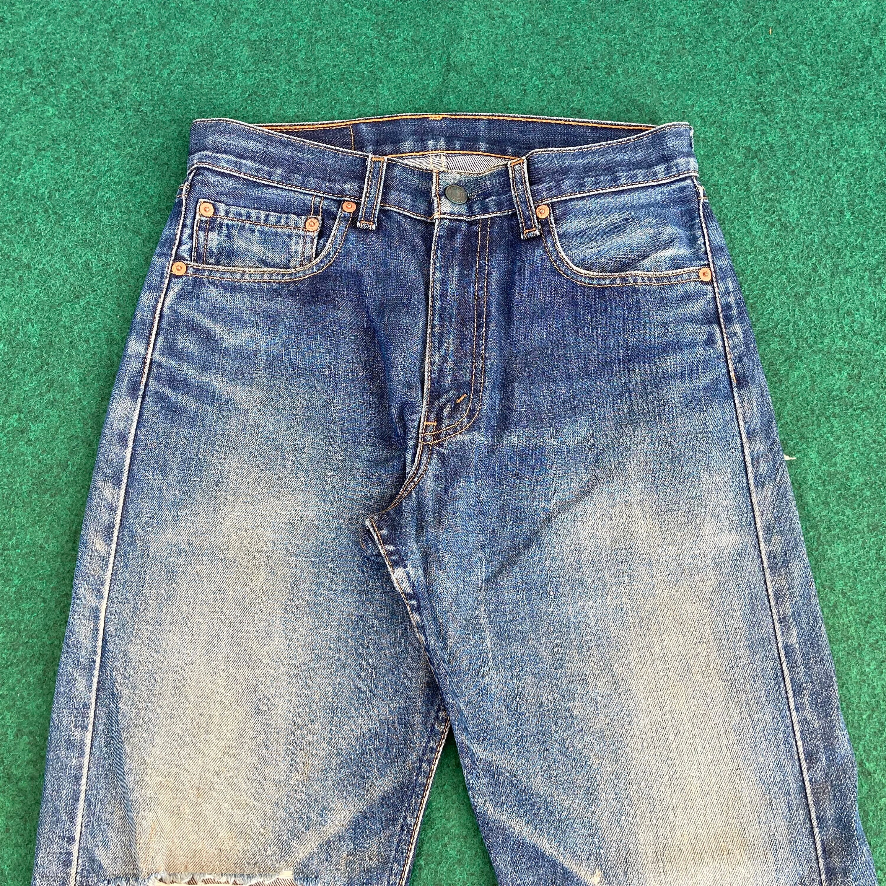 Vintage Levis 505 Distressed Ripped Sz 29 Grunge Jeans - Etsy