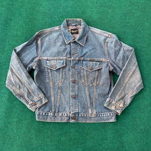 Vintage Wrangler Denim Button Fly Blue Denim Streetwear Jacket