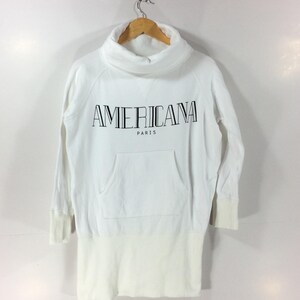 Rare Americana Paris Big Logo Made In Japan Turtleneck Sweatshirt