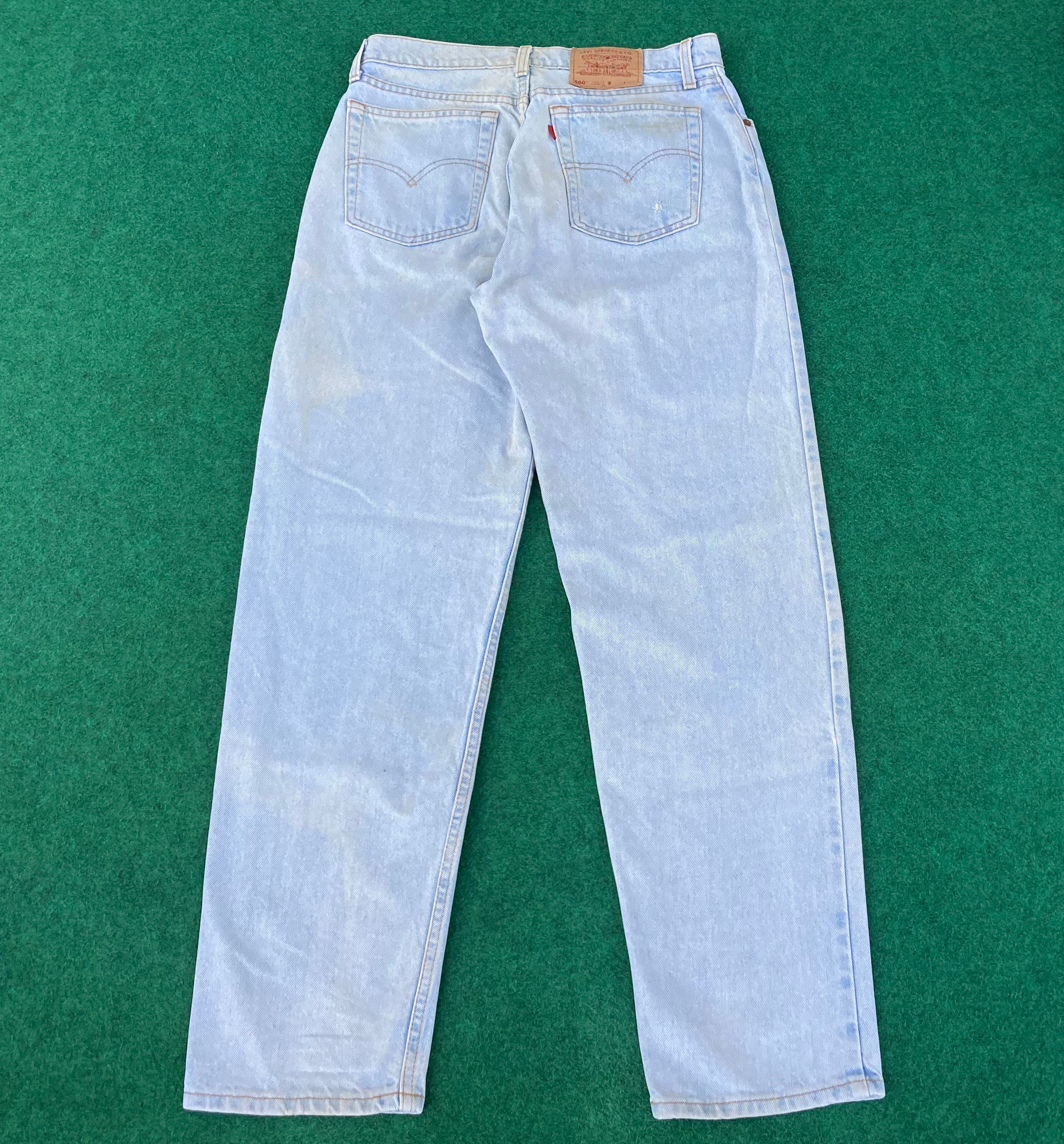 Vintage Levis 560 Loose Fit Straight Leg Sz 31 Light Blue 90s