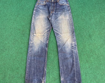 Vintage Levis 505 Distressed Ripped Sz 29 Grunge Jeans