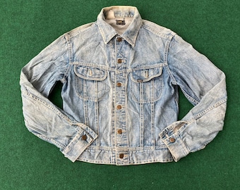 Kurtka Vintage Lee Denim Button Fly Blue Denim Streetwear z lat 90.