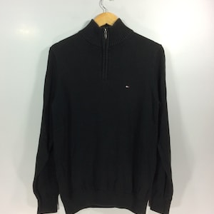 Vintage Tommy Hilfiger Zipper Long Sleeve Hip Hop Style Rare Sweatshirt