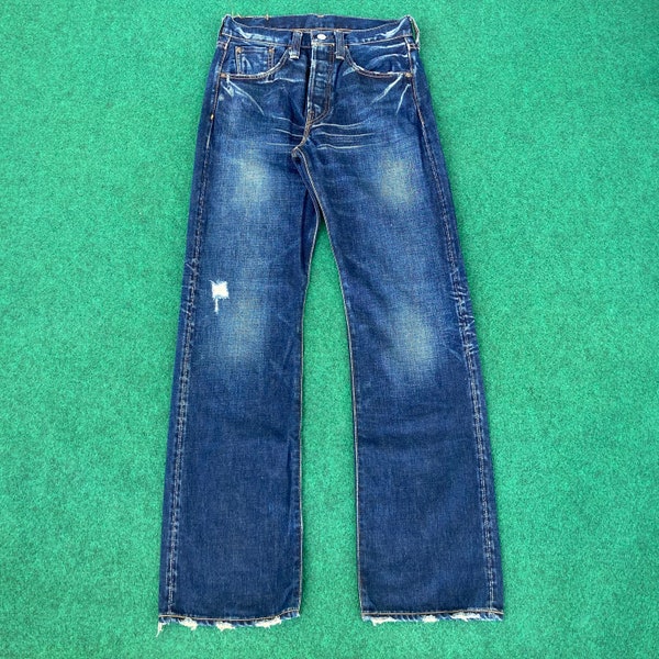 Vintage Levis 501 Japan Big E Redline Selvedge Sz 29 Denim Blue Jeans