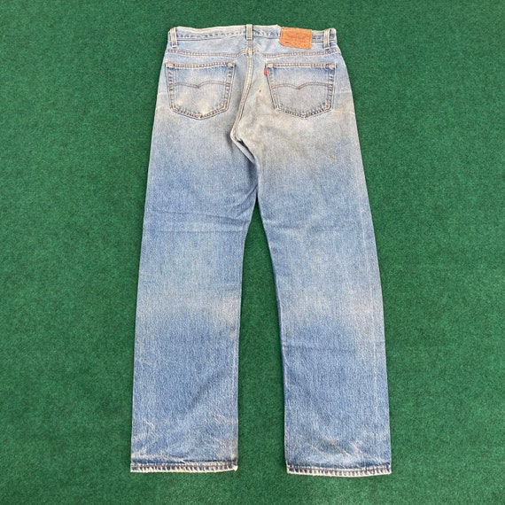 Vintage Levis 501xx Faded Blue Sz 33 Punk Grunge Jeans - Etsy
