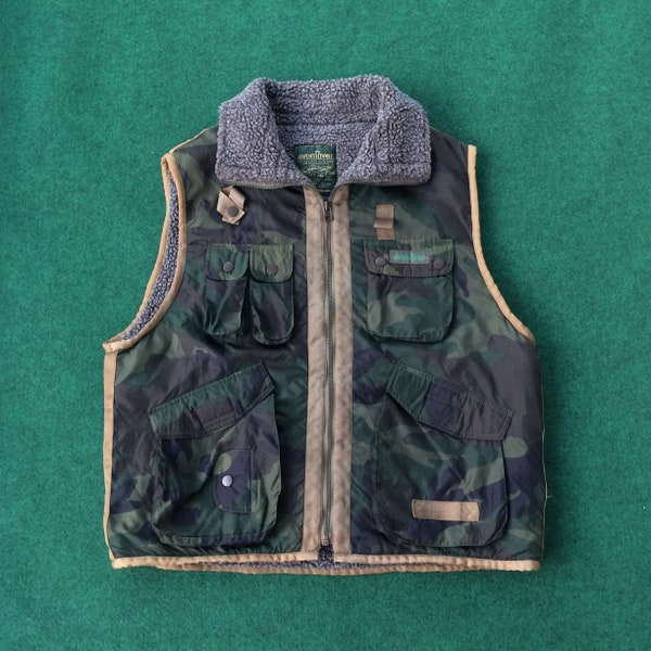 Vintage Evenriver Army Style Camo Vest Streetwear