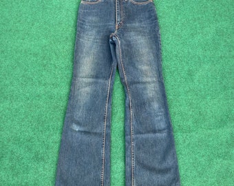 Vintage Levis 857 Orange Tab Flared Denim Bootcut Punk 26 Grunge Jeans