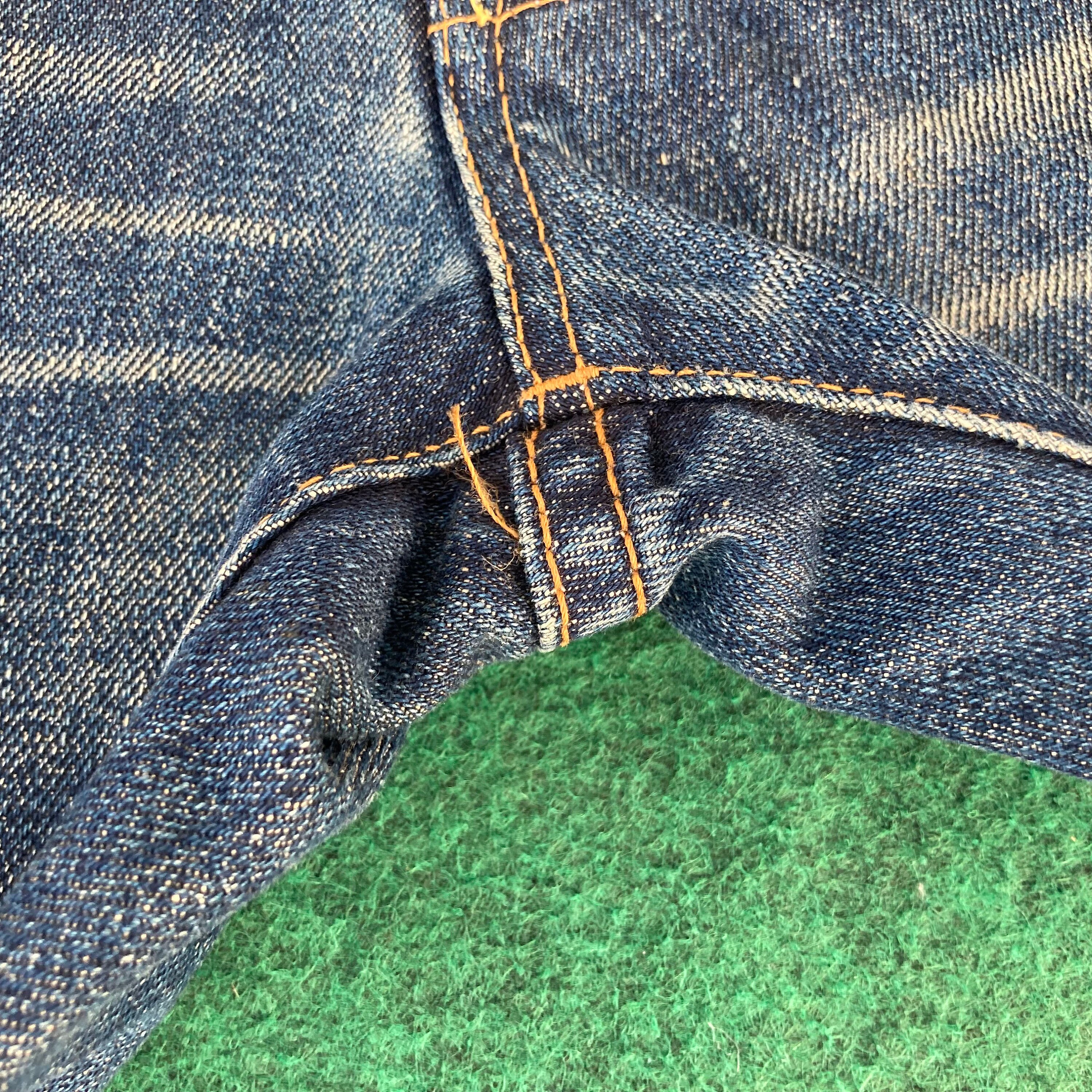 VANQUISH JAPAN Denim Paint Faded Made in Japan Honeycomb