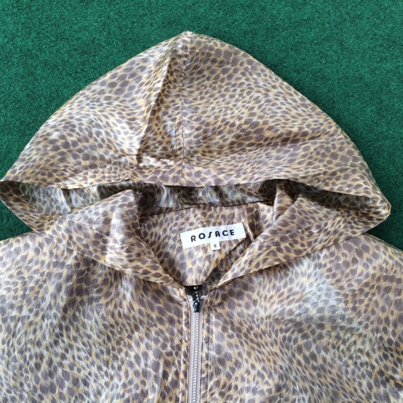 Vintage Rosace Zipper Stripe Leopard Style 90s Streetwear