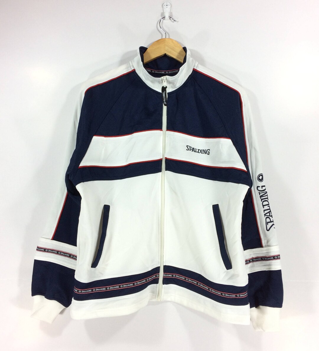 Vintage Spalding Zip up Big Logo Sweater Spalding Hip Hop Etsy