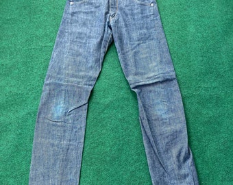 Vintage Levis Engineered Denim Button Fly 90s Size 28 Japan Button Jeans