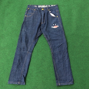 Sällsynta RHP Smile Pocket Style Japan Pants Zipper Jeans Pant Jeans