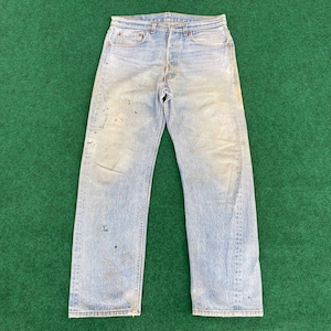 Vintage Levis 501 Faded Stains Ripped Jeans Sz 31 Denim Jeans