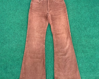 Size 29x31.5 Vtg Edwin Brown Wide Flared Denim Bootcut Sz 29 80s Jeans