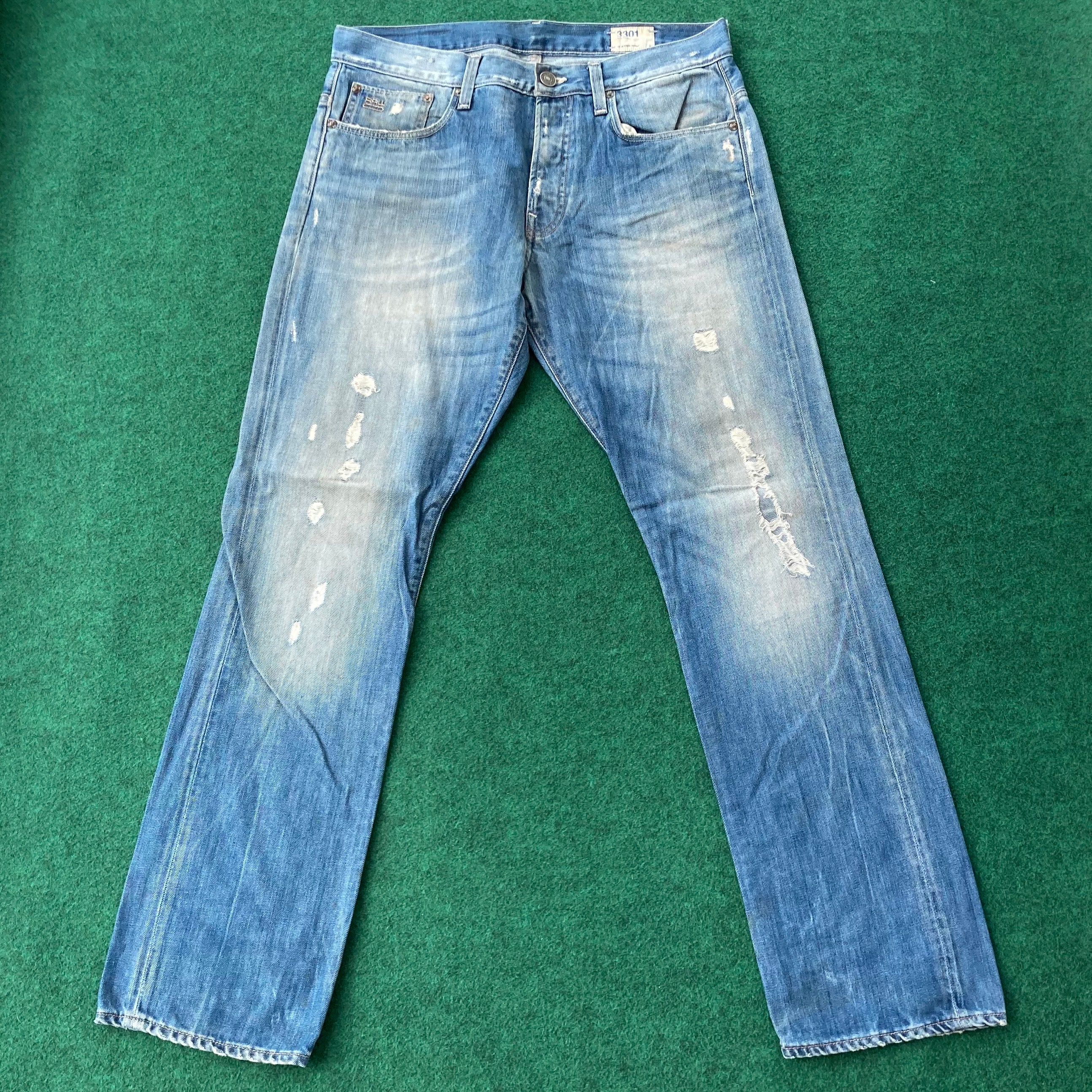Rare G-star Raw 3301 Men's Jeans Pant 