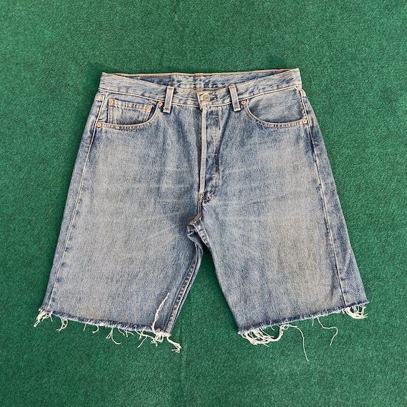 ERL × Levi's distressed jorts size 30 Vtg Levis 501 Short Sz 33 Jorts Distressed Ripped Grunge