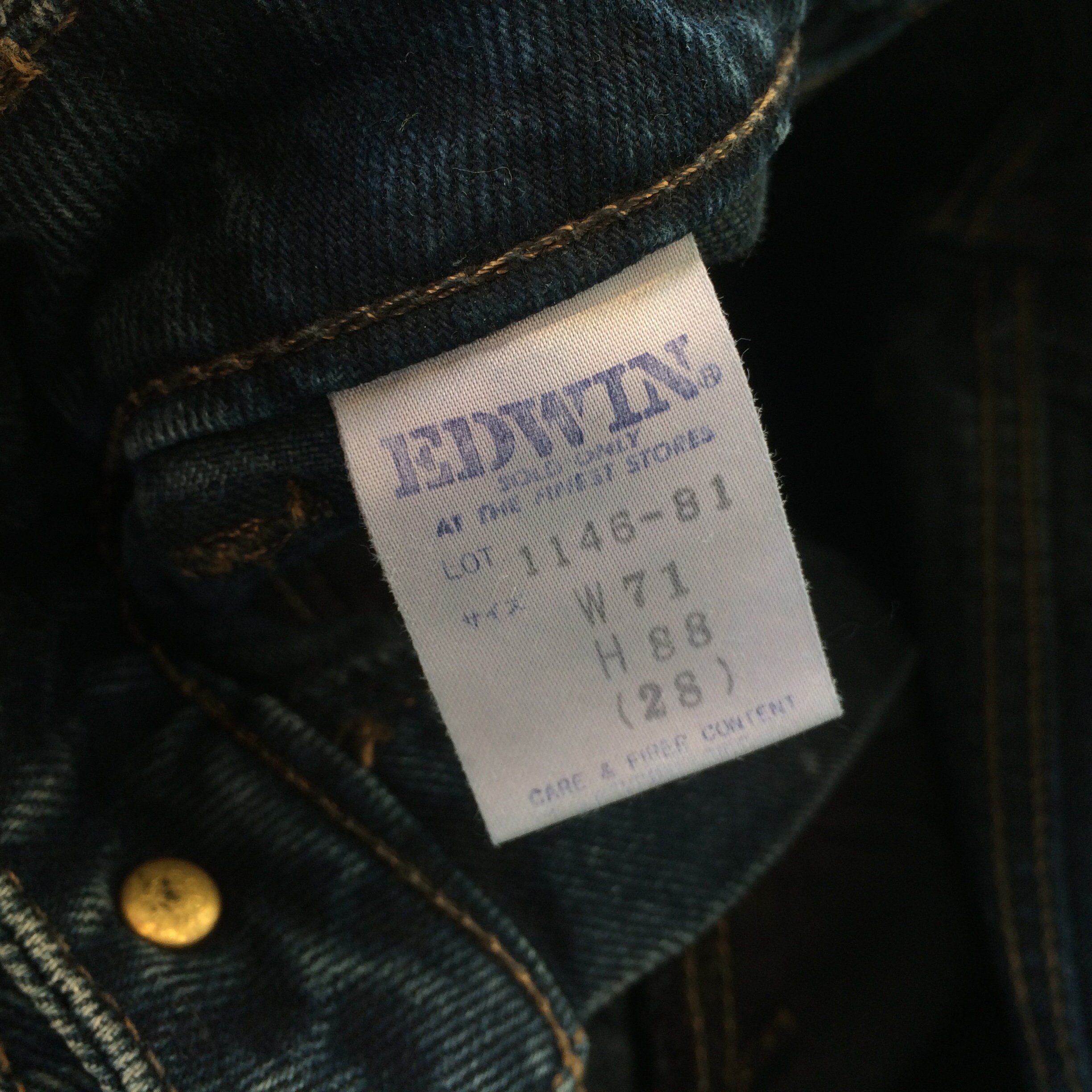 Vintage Edwin 90s Jeans Rap Swag Grunge Punk Retro Streetwear Rare