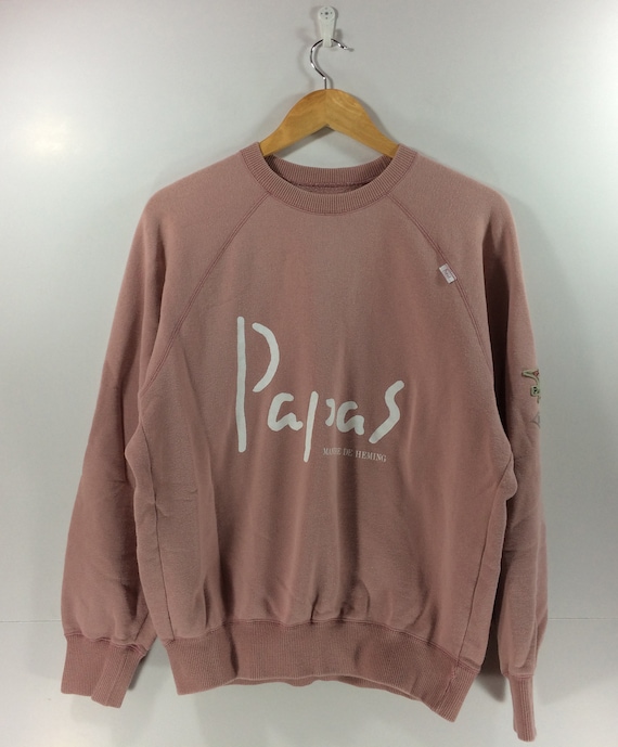 Vintage Papas Sweatshirt Streetwear Style Crowneck Sweater
