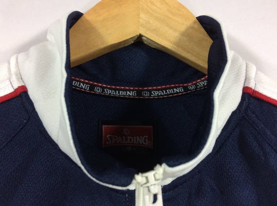 Vintage Spalding Zip Up Big Logo Sweater Spalding… - image 2