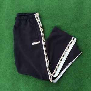 Vintage Converse Sidetape Track Bottom Pants Jogging Hip Hop Streetwear Style Rare 90s Sport