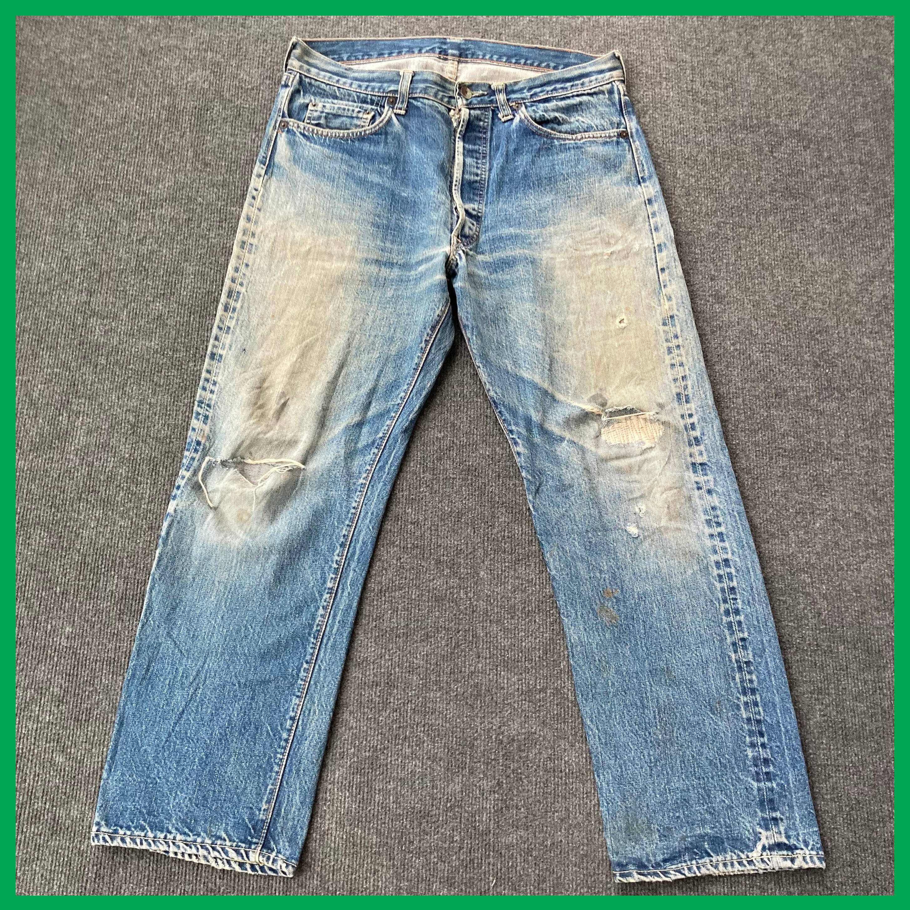 LEVI LVC 501 XX VINTAGE 1937 BIG E REDLINE SELVEDGE RAW DENIM JEANS 31 × 34  USA!