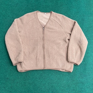 Rare Cardigan Japanese brand Fleece Streetwear L Women Hip Hop colorful Full Zipper Jacket