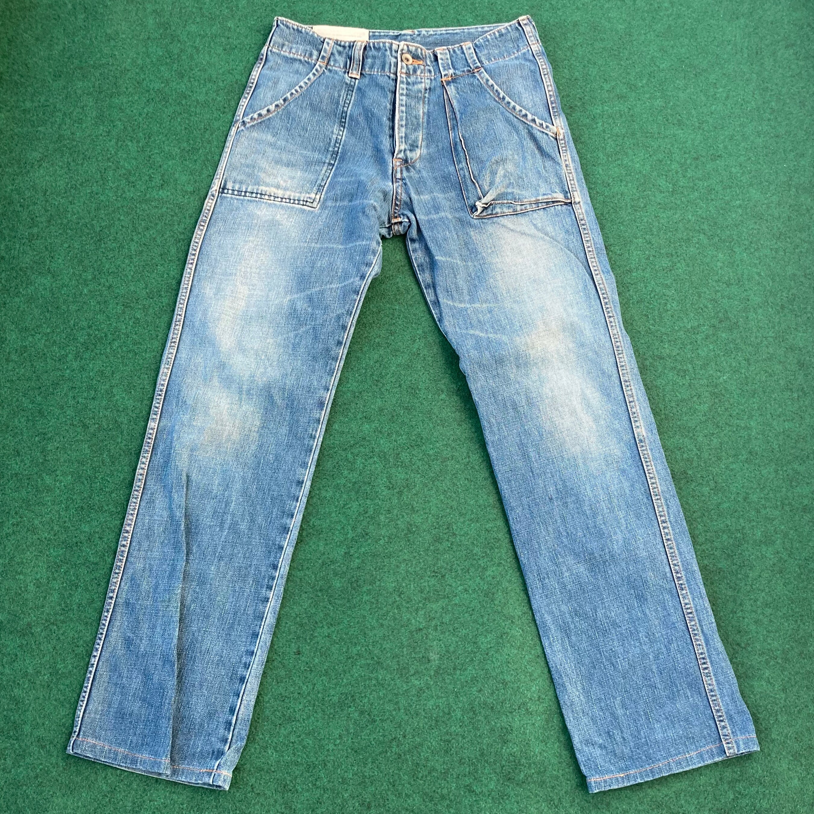 Vintage John Bull Japan Sz 29 Work Wear Pants Punk Zipper