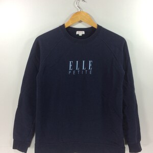 Vintage Elle Petite Big Logo Streetwear 90s Hip Hop Style Sweatshirt