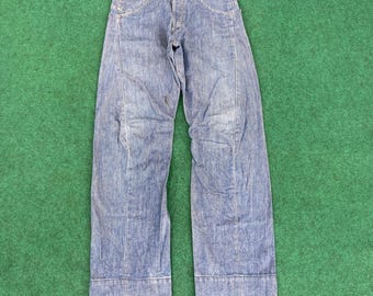 Rare Levi's Engineered Twisted Leg Dark Blue Indigo Denim