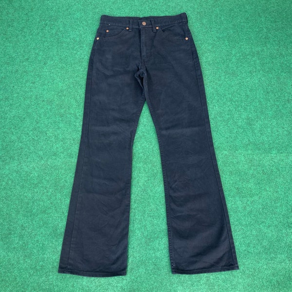 Vintage Levis 517 Black Denim Bootcut Flared Sz 28 Jeans