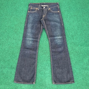 Vintage Levis 507 Super Flare Denim Bootcut Punk 32 Grunge Jeans